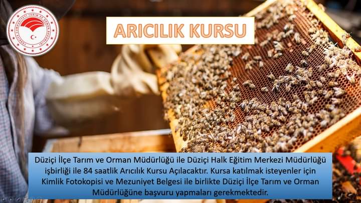 DÜZİÇİ TARIM VE ORMAN MÜDÜRLÜĞÜ ARICILIK KURSU AÇİYOR