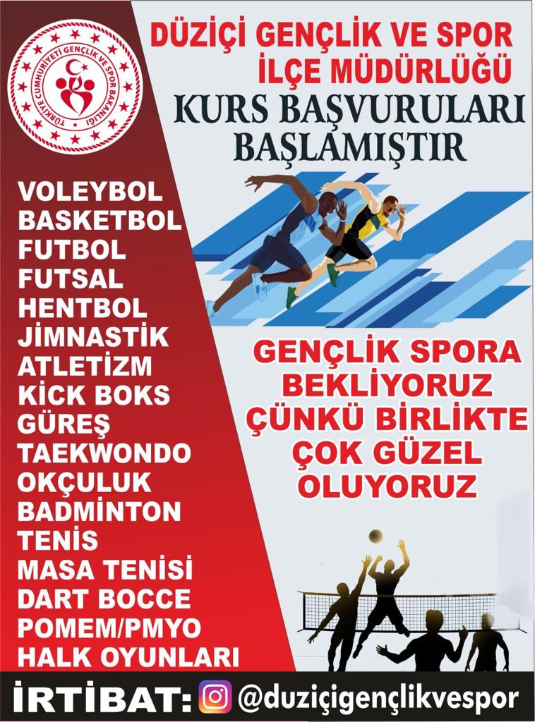 GENÇLİK SPOR'DA YENİ DÖNEM KURS KAYITLARI BAŞLADI