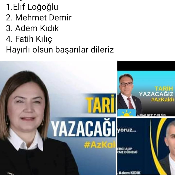 İYİ PARTİ OSMANİYE MİLLET VEKİLİ SIRALAMASI 